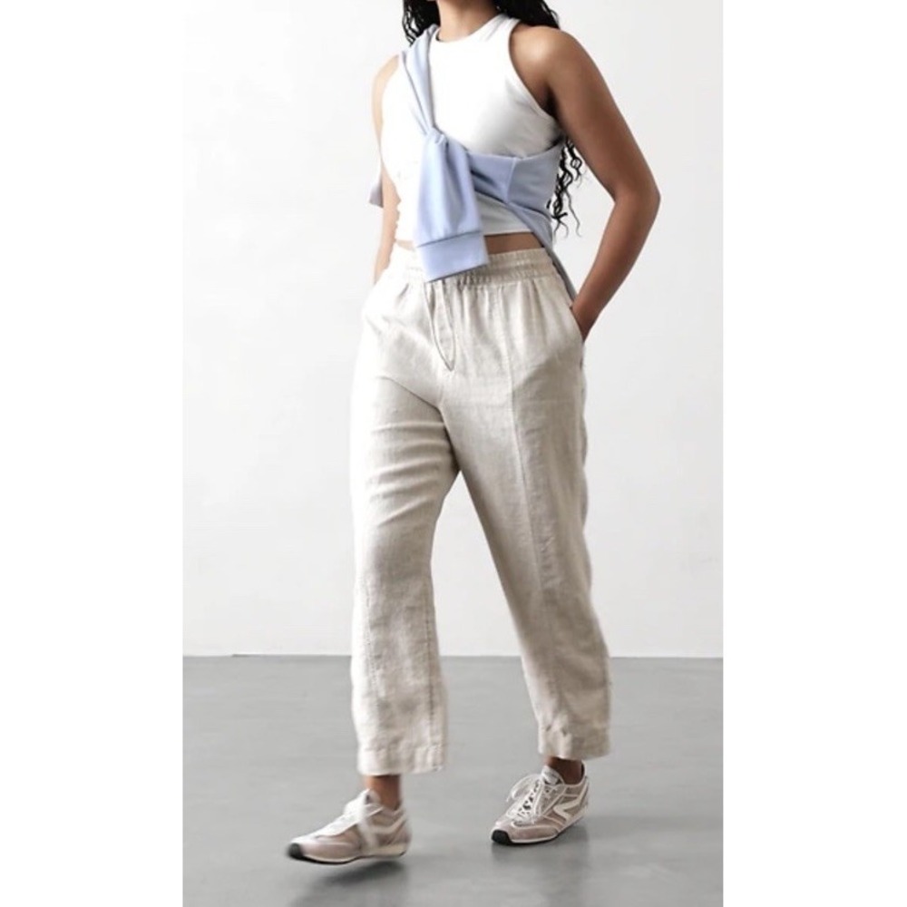 Athleta Retreat Linen‎ Pants Womens XS Straight  Resortwear Vacation Athleisure